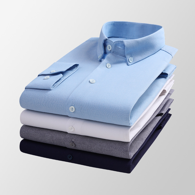 قميص رجالي كاجوال بقصة نحيفة وياقة رفراف