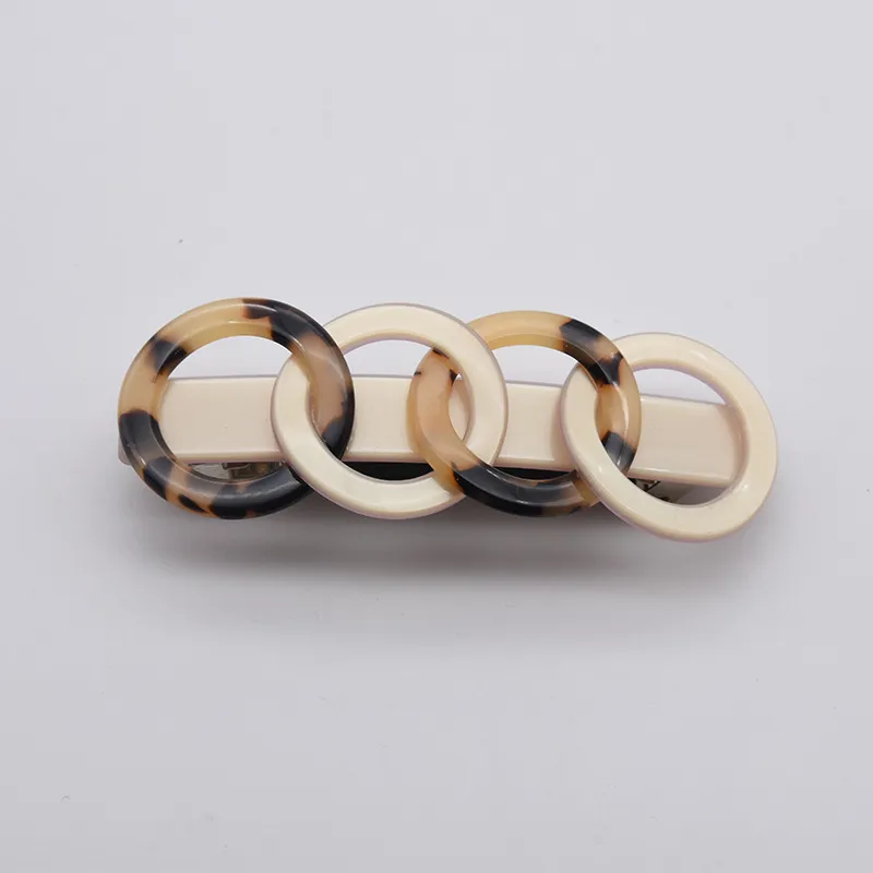 Fashion concentric circle hairpin - Brown