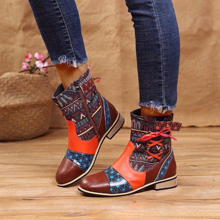 Patchwork lady Martin's boots