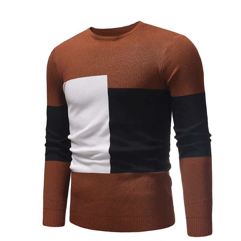 Fashion bottoming round neck Amazon men's sweater sweater