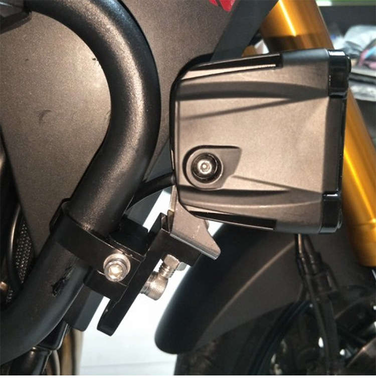 Motorcycle spotlight bracket fixture LED headlight tube clip extension bracket — foto 7