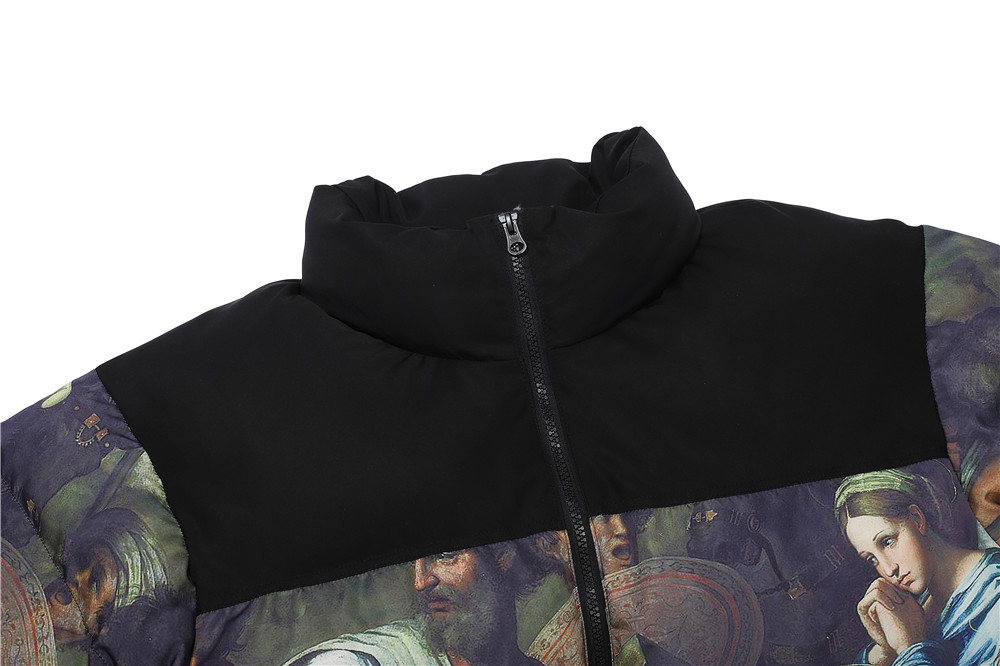 Men's ins tide brand contrast stitching cotton coat