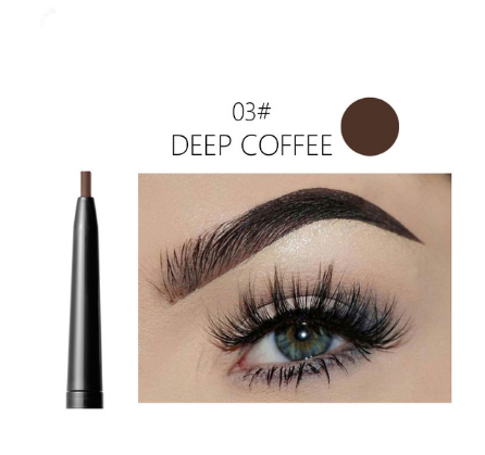 5 Colors Automatic Fine Eyebrow Pencil Brand Eye Brow Tint Cosmetics Eyebrow Tattoo Pen Waterproof Eye Brow Pencil Smudge proof Deep Coffee - Shop at LoveMi