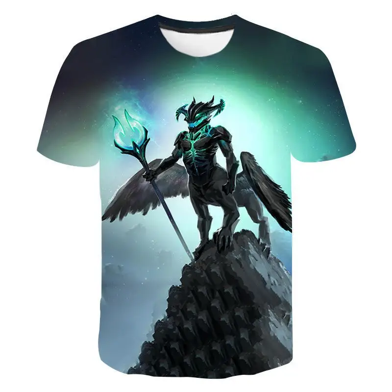 Digital print crew neck T-shirt