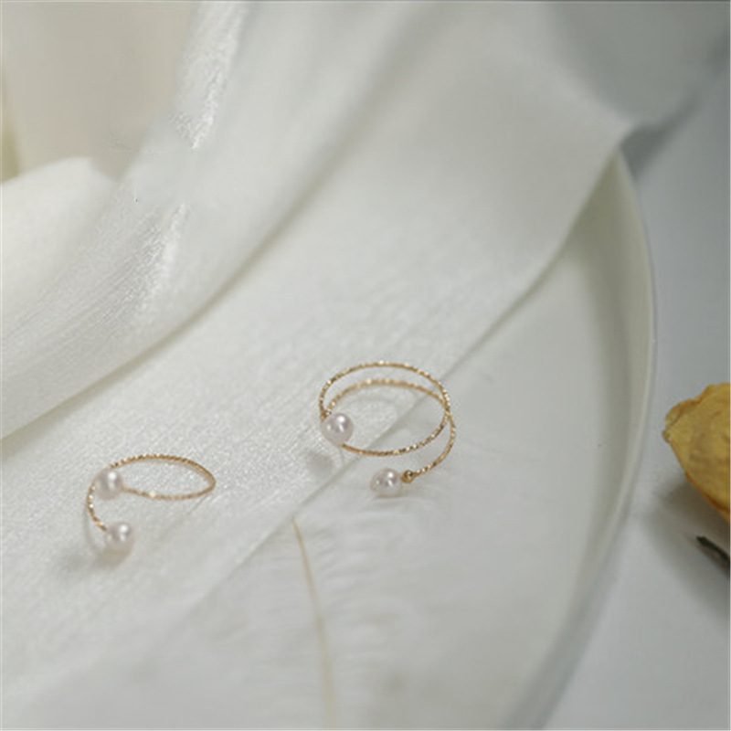 4K gold-covered single ring double ring optional ring simple college style