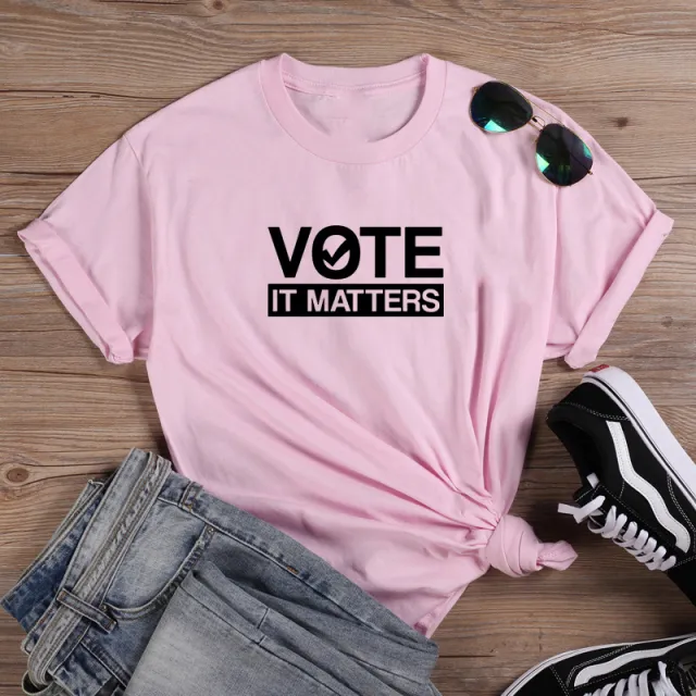 Round neck cotton short sleeves 02 Pink - Shop at LoveMi