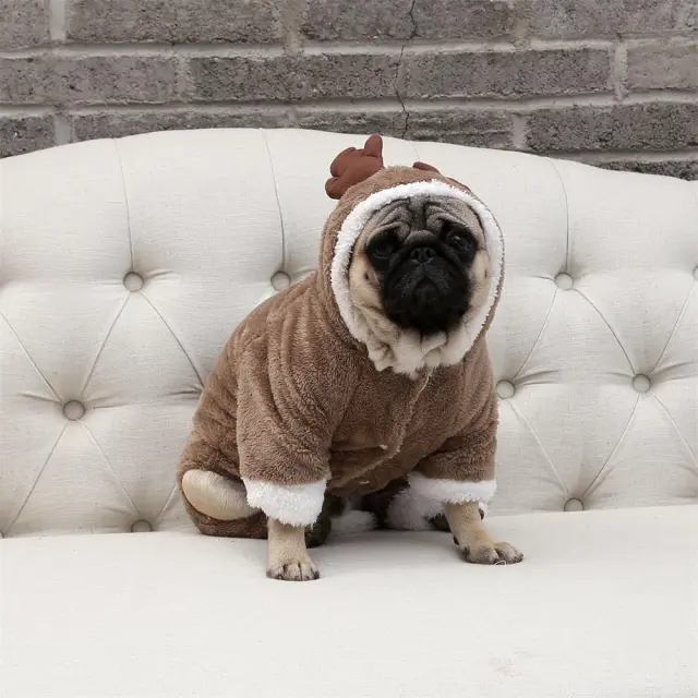Pet dog clothes elk double padded winter coat Elk - Shop at LoveMi