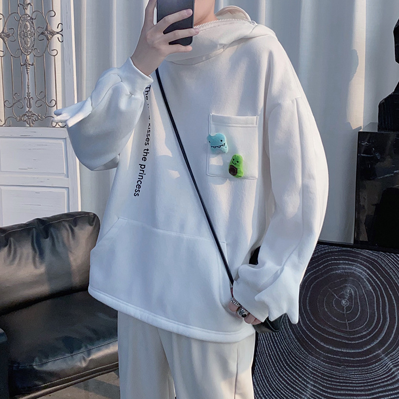 Male bear head long sleeve casual sweater