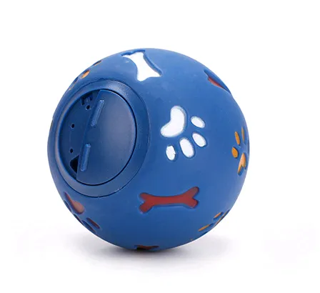 Pet Toy Bite Dog Leaking Puzzle Ball Size Multicolor Optional Milky Rubber Ball Blue - Shop at LoveMi