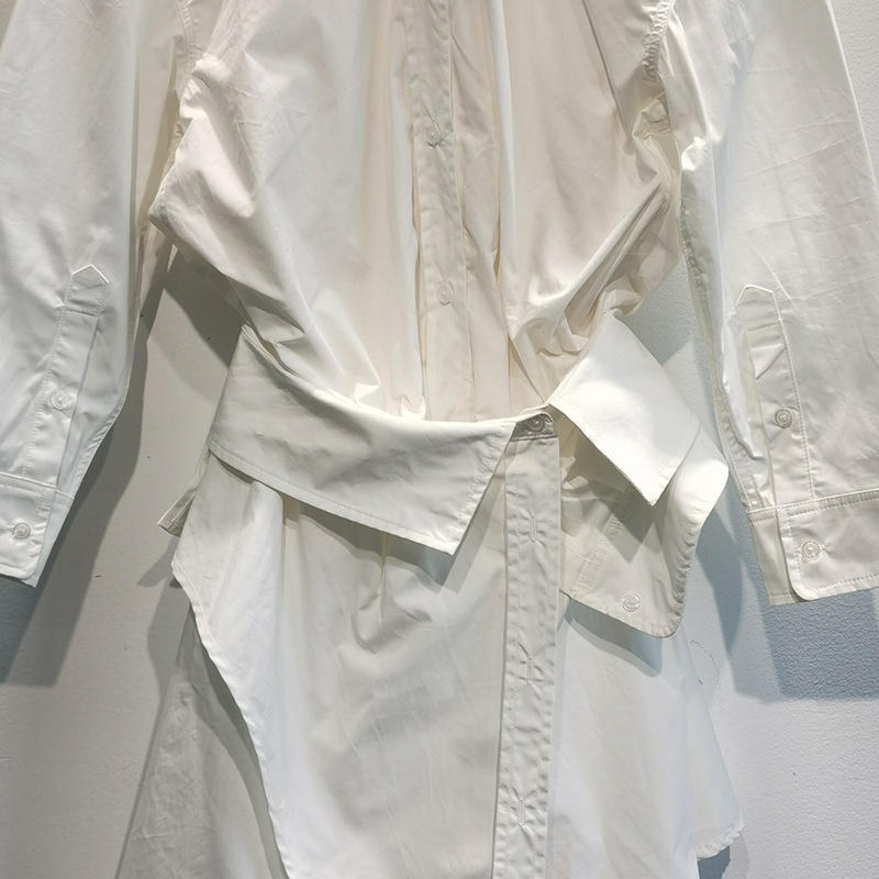 Irregular waist seal long sleeve