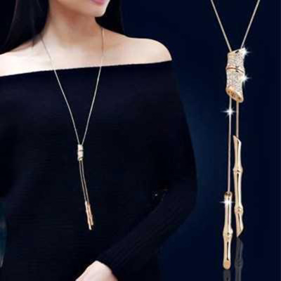 New necklace pearl swan sweater chain