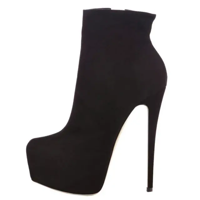 European and American side zipper ankle boots for women Black - Shop at LoveMi