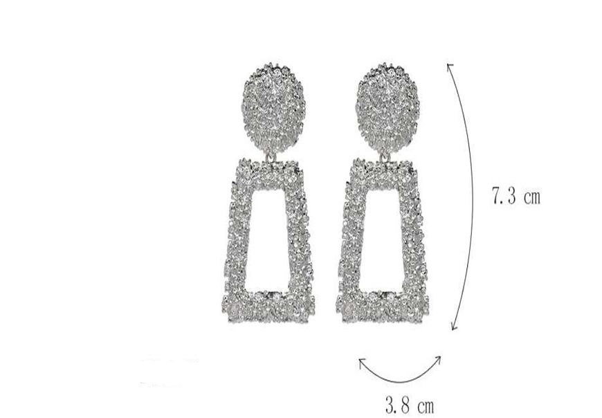 Metal earrings embossed floral earrings