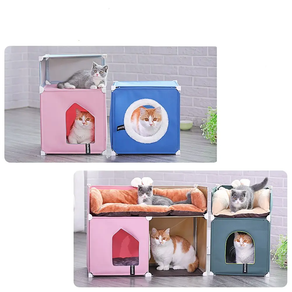 Cat shelter in winter is completely enclosed