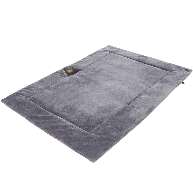 Pet Dog Cat Heat Insulation Self Heating Sleeping Pad Soft Fleece Rug Blanket Bed For Puppy Dog Kitten Sofa Cushion Home Mat Grey - Shop at LoveMi