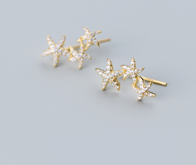 Starfish without pierced earrings