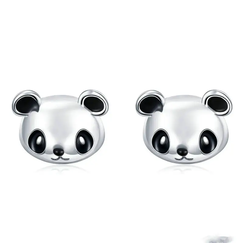 Creative cute small animal silver earrings
