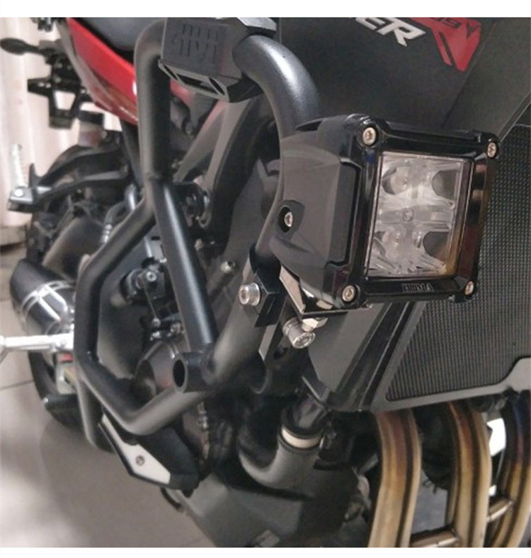 Motorcycle spotlight bracket fixture LED headlight tube clip extension bracket — foto 2