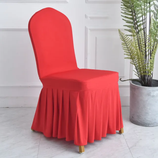 Pleated skirt side dining chair Red - Shop at LoveMi