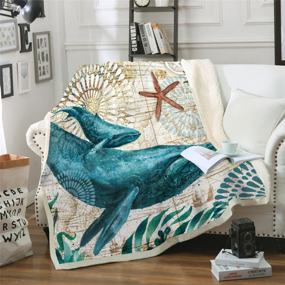 Digital printing comfort cotton wool blanket - 4Style