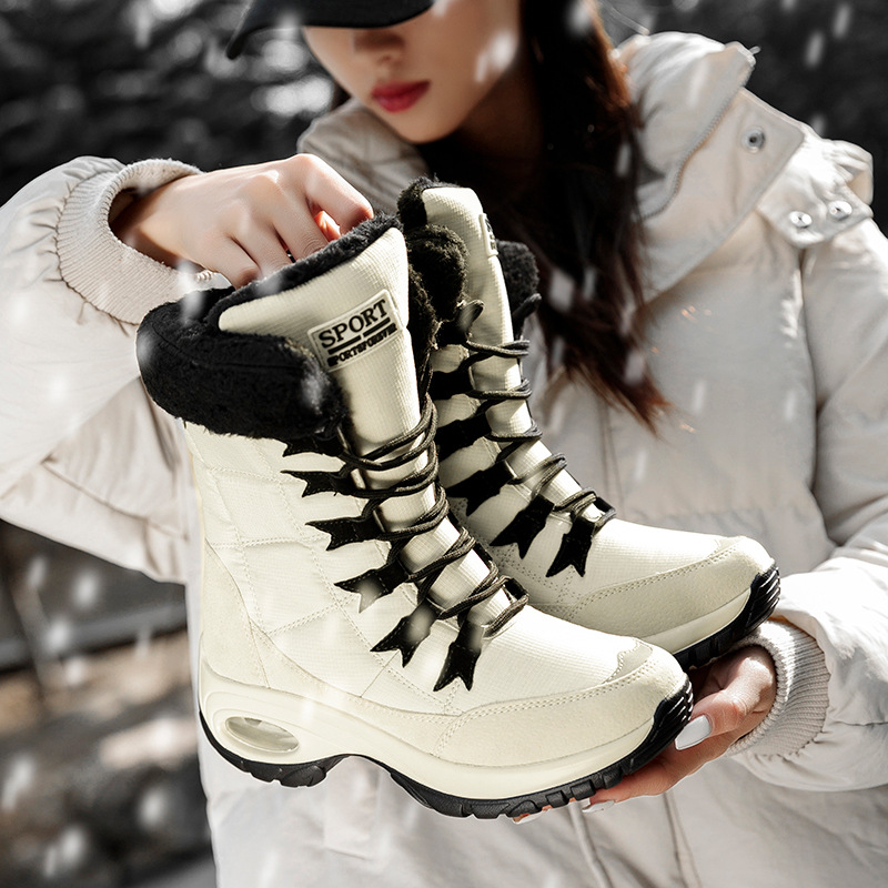High-top plus velvet non-slip wear-resistant snow boots