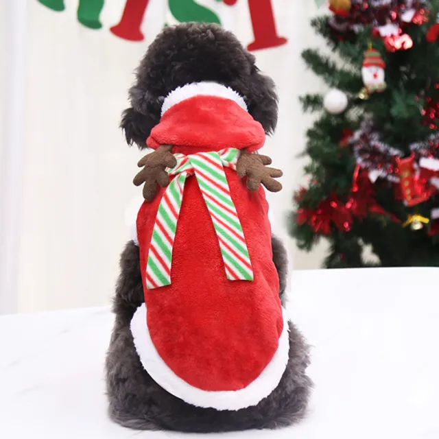 Christmas Poppy Dog Costume Santa Elk Winter Cute Christmas Tree Lovely Deer Sweater Red - Shop at LoveMi