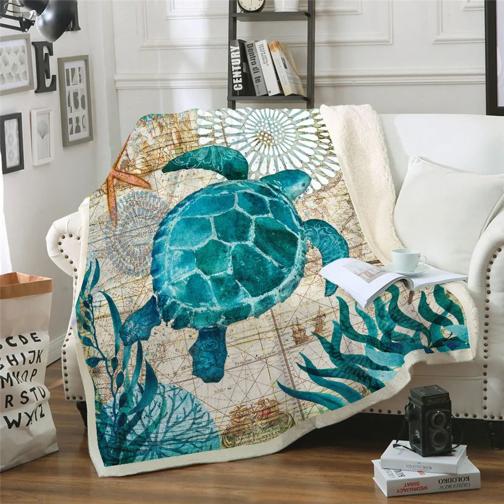 Digital printing comfort cotton wool blanket - 1Style