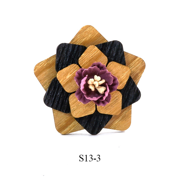Wooden Leaf Corsage Brooch, picture 5 of 5
