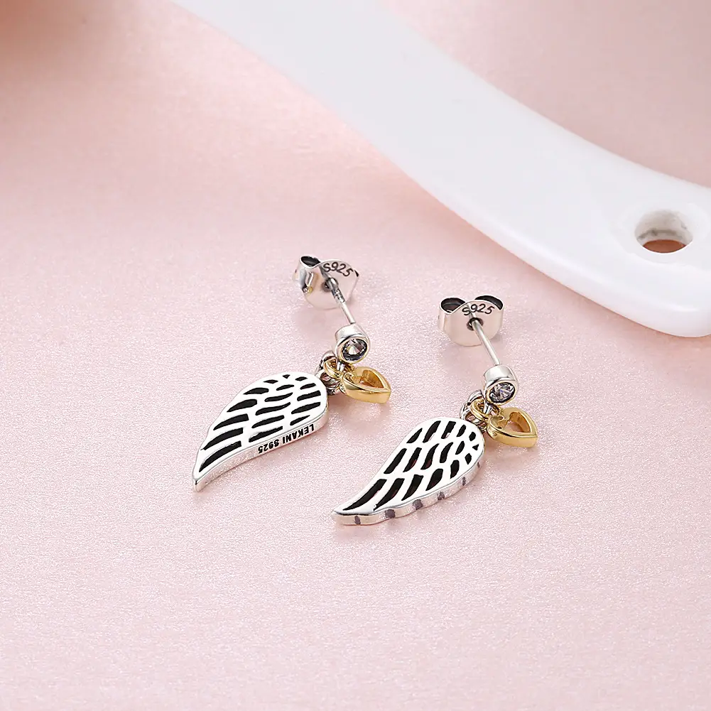 Square Strand Hollow S925 Silver Stud Earrings