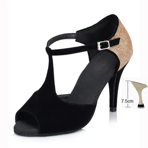 Ladies Buckle Latin Dance Shoes 7.5Cm 42 - Shop at LoveMi