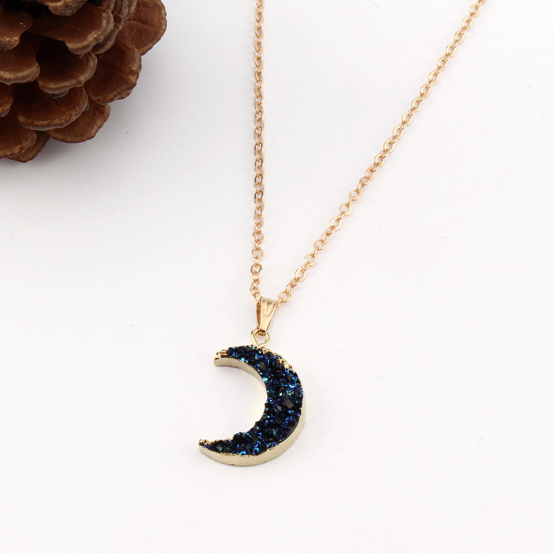 Imitation natural stone resin necklace