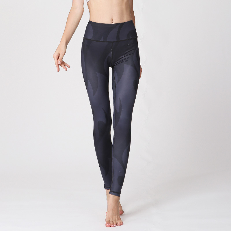 High waist geometric digital print yoga pants 1Style - Shop at LoveMi