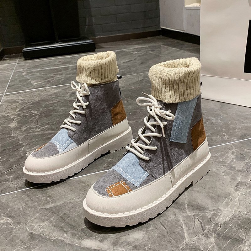 Women's patch socks Martin boots