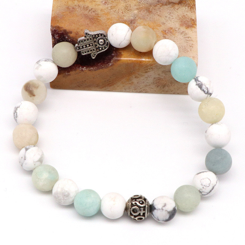 White loose black scrub bracelet