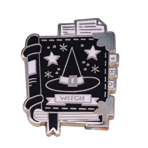 Magical Witch Book Brooch Witchcraft