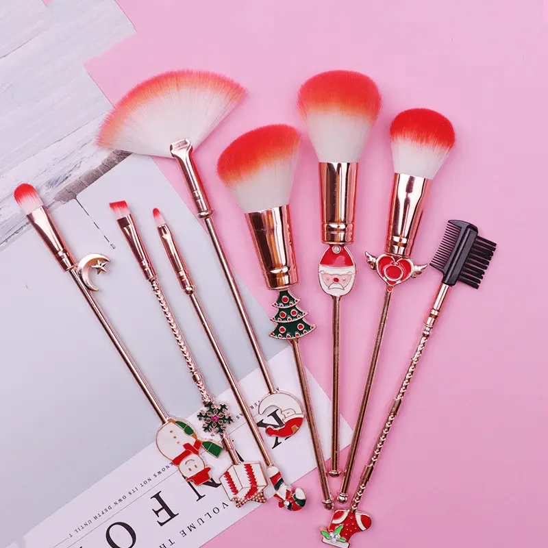 Christmas Moose Makeup Brush Set