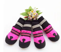 Waterproof Dog Boots For Large - Medium Dogs - Rose Red - View 1