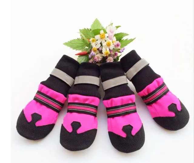 Waterproof Dog Boots For Large Medium Dogs Rose Red - Shop at LoveMi