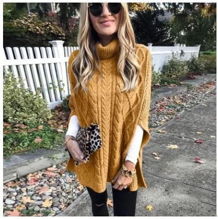 Loose fashion mid length three quarter sleeve sweater Yellow - Shop at LoveMi