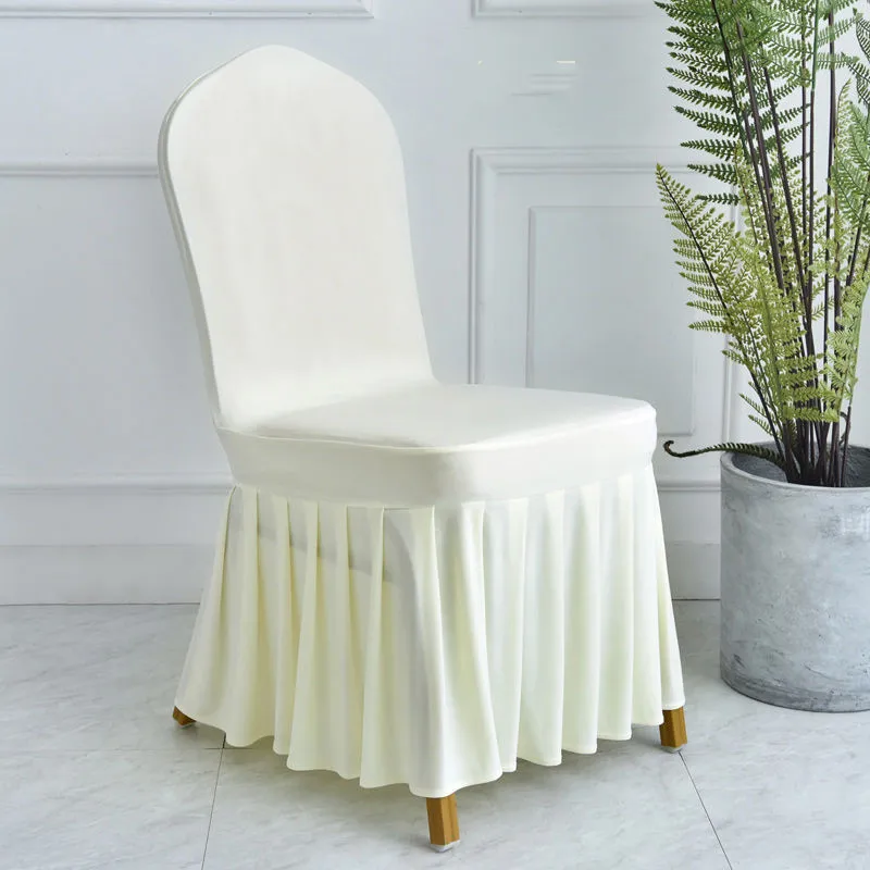 Pleated skirt side dining chair - Off White