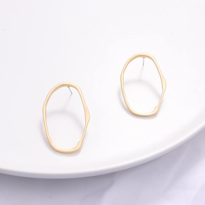 Versatile simple geometry metal Earrings