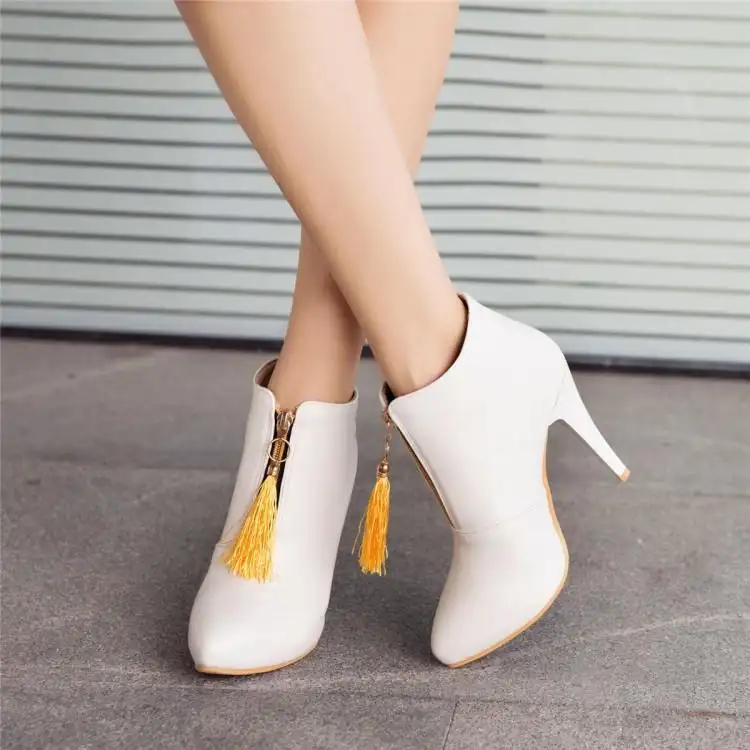 Pointed toe stiletto short single women's Martin boots