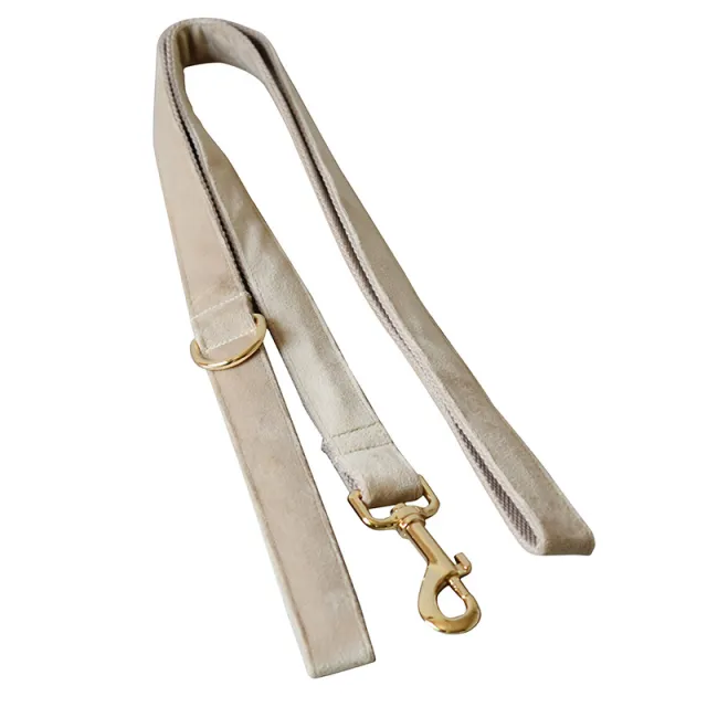 Nude velvet pet collar Leash - Shop at LoveMi