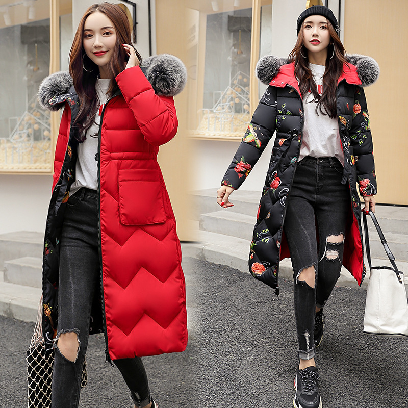 Women wear mid-length cotton jacket on both sides