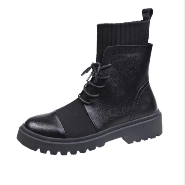 Martin boots women's British style lace up Black - Shop at LoveMi