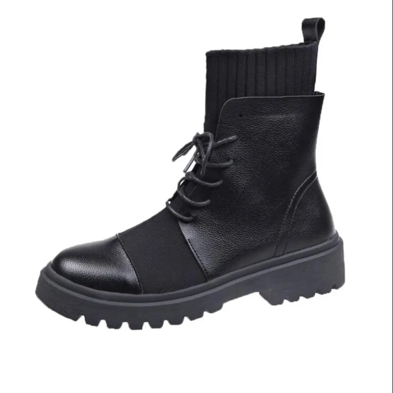 Martin boots women's British style lace up - Black