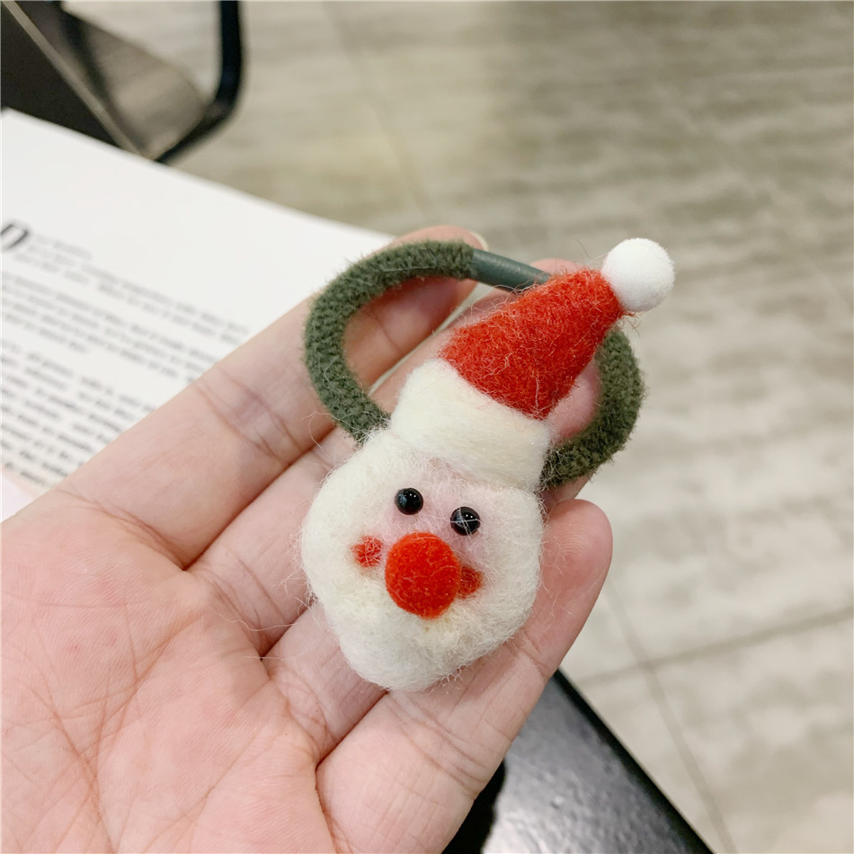 Cute wool felt elk snowman hairpin Santa - Shop at LoveMi