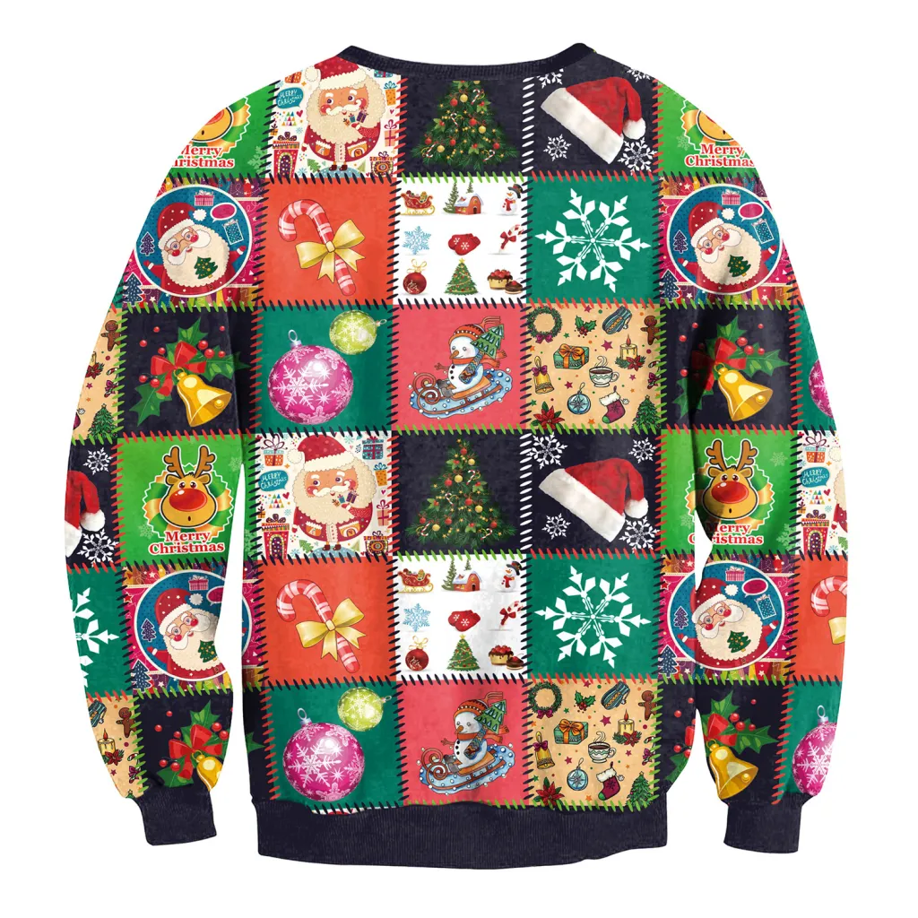 Christmas gift festival digital printed sweater - Photo Color
