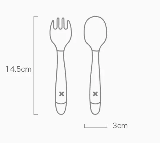 Children's bendable fork and spoon set tableware