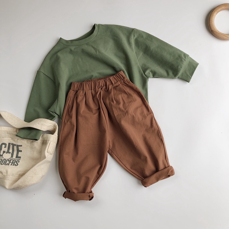 Cotton Woven Trousers Carrot Pants — view 2